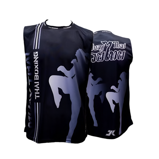 Muay Thai Training Singlets - Muay Thai Black