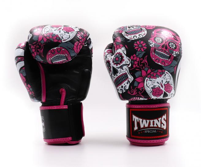 Twins Gloves - Skull Pink