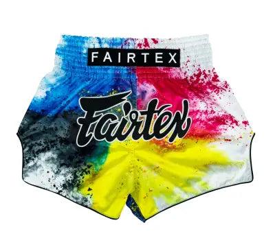 Fairtex Muay Thai Shorts - Acid Jazz (White)