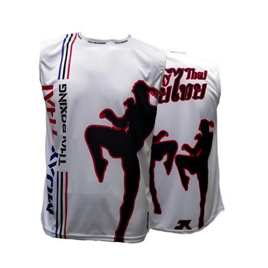 Muay Thai Training Singlets - Muay Thai White