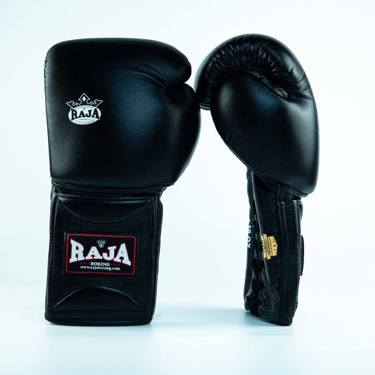 Raja Gloves - Leather Lace up Black