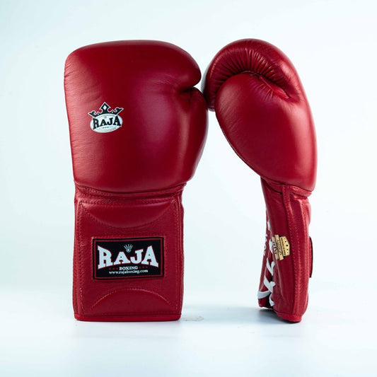 Raja Gloves - Leather Lace up Red