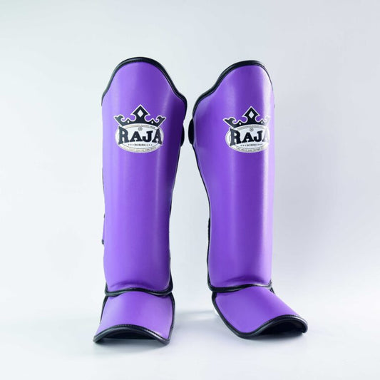 Authentic Leather Raja Shin Guards Purple