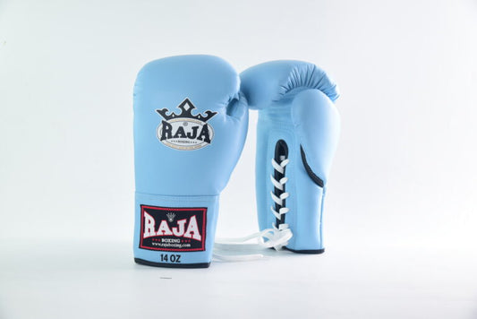 Raja Gloves - Leather Lace up Baby Blue O.G