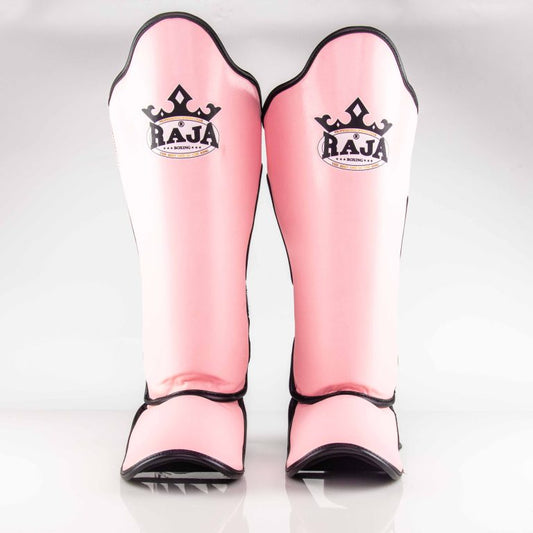 Authentic Leather Raja Shin Guards Pink