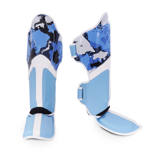 Top King Shin Guards Camo Blue