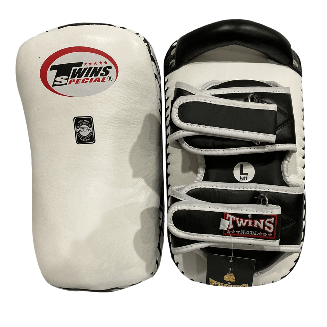 Twins Special Thai Pads KPL12 White/Black - KICKPUNCHELBOW