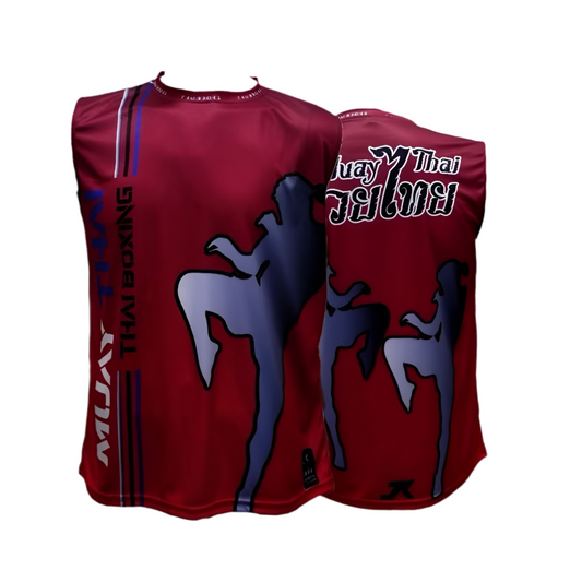 Muay Thai Training Singlets - Muay Thai Red