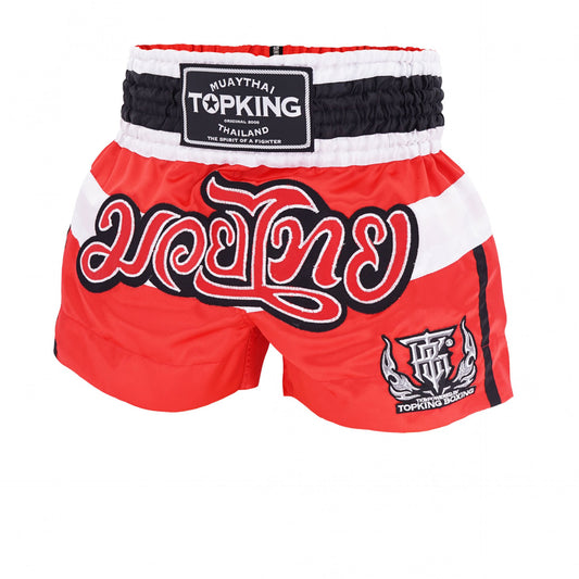 Top King Shorts Muay Thai Red - KICKPUNCHELBOW