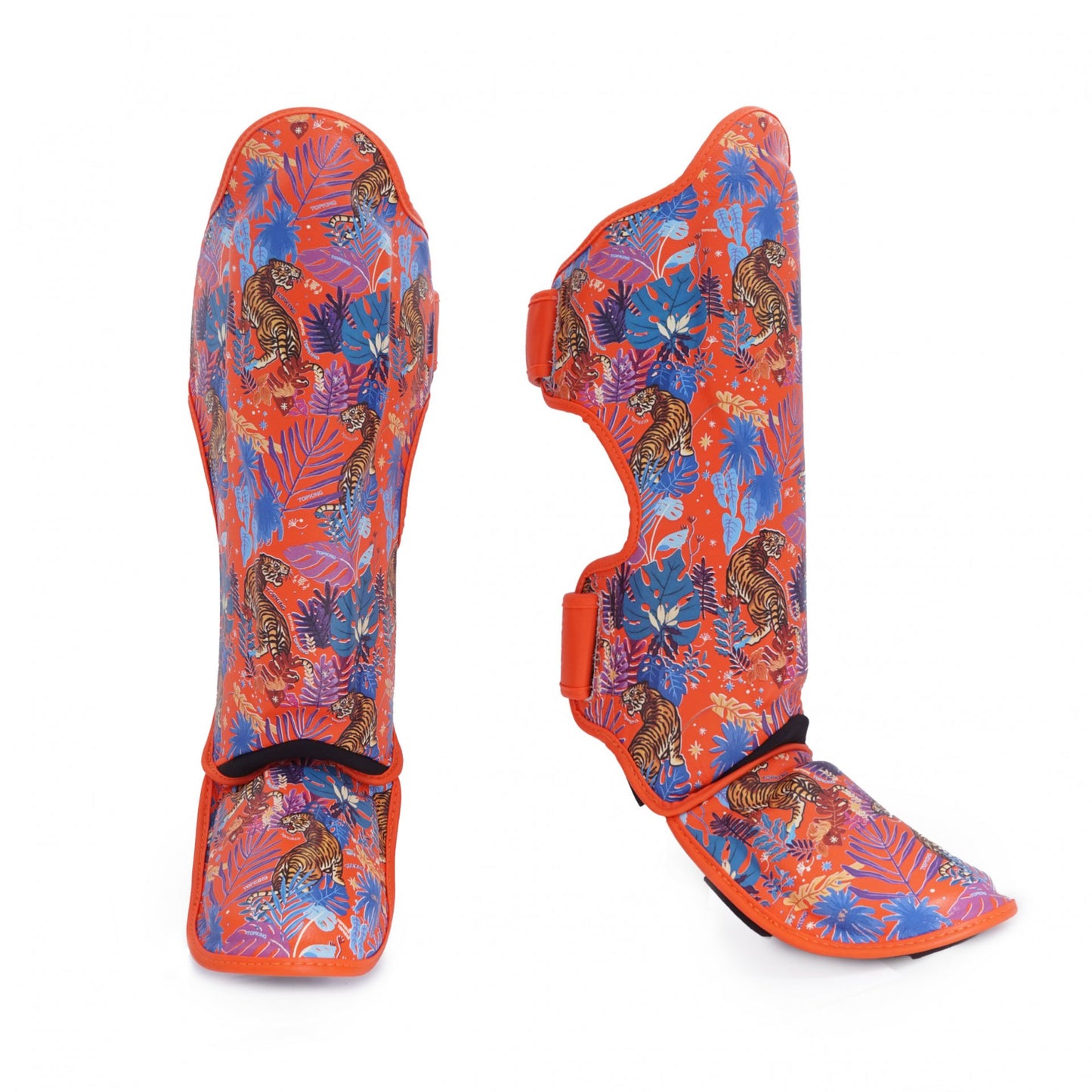 Top King Shin Guards Wild Tiger  Orange