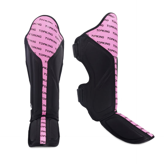 Top King Shin Guards Full Impact Double Tone Pink