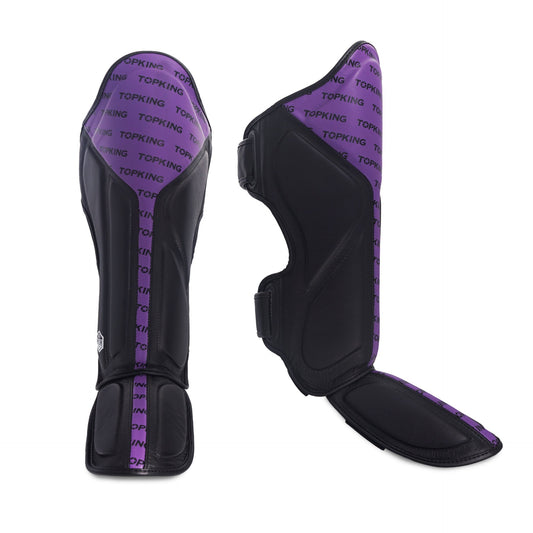 Top King Shin Guards Full Impact Double Tone Purple