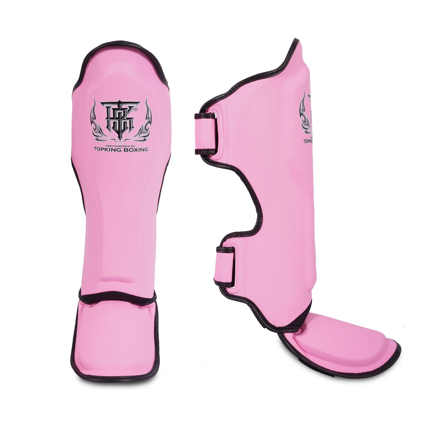 Top King Shin Guards Pro Genuine Leather Pink