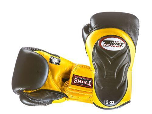 Twins Special Boxing Gloves BGVL6 Yellow Black - KICKPUNCHELBOW