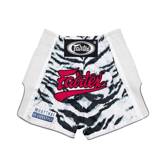 Fairtex Kids Muay Thai Shorts - BSK2103 "WHITE TIGER"