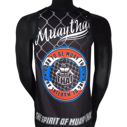 Muay Thai Training Singlets - Born To Be Muay Thai Boxing Jersey Thailand