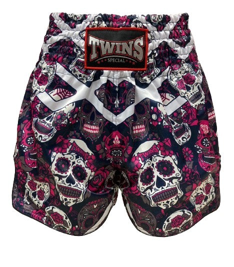 Twins Muay Thai Shorts - X Skulls Pink