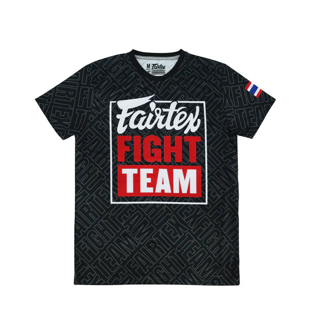 Fairtex - Fight Team T-Shirt Black Red - KICKPUNCHELBOW