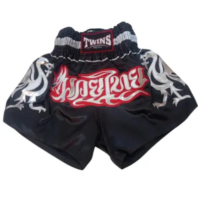 Twins Muay Thai Shorts - Black Silver