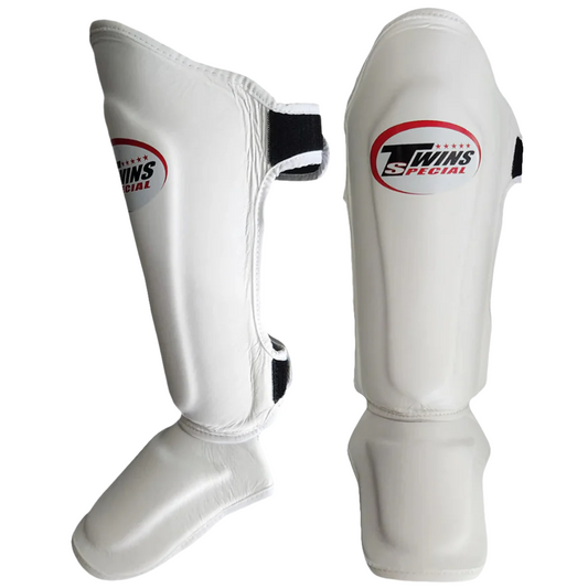 Twins Special Shin Guards SGL10 White - KICKPUNCHELBOW