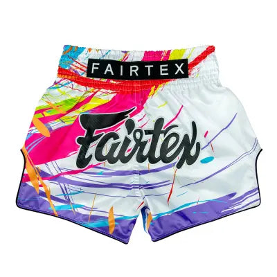 Fairtex Muay Thai Shorts - World Music (White)