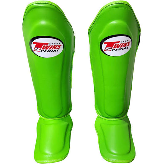 Twins Special Shin Guards SGL10 Lime Green - KICKPUNCHELBOW