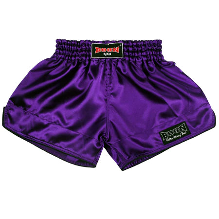 Boon Muay Thai Shorts Retro Fit Purple - KICKPUNCHELBOW