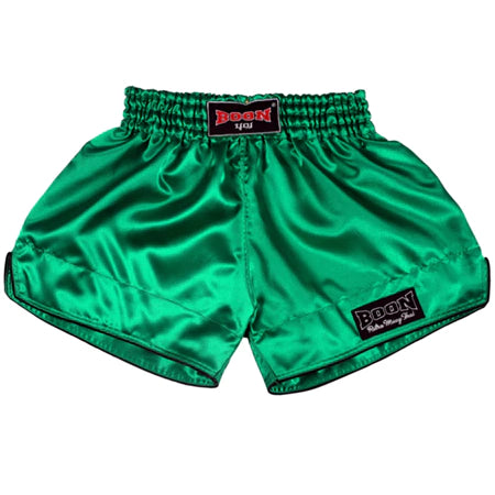 Boon Muay Thai Shorts Retro Fit Green - KICKPUNCHELBOW