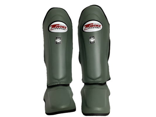 Twins Special Shin Guards SGL10 Olive - KICKPUNCHELBOW