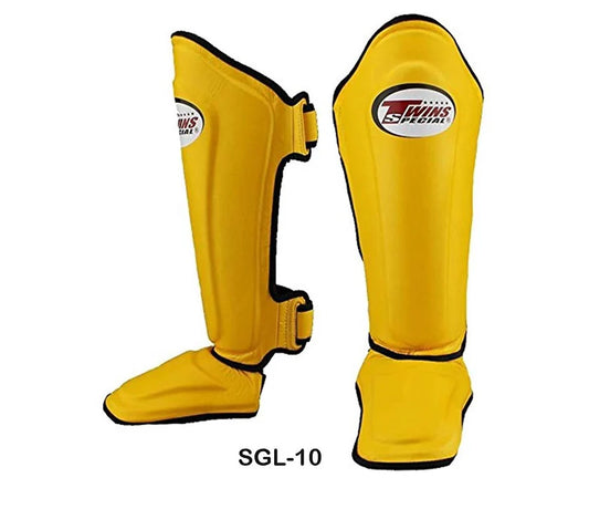 Twins Special Shin Guards SGL10 Yellow - KICKPUNCHELBOW